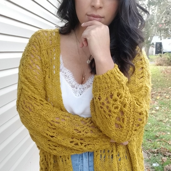 𝙉𝙀𝙒| FAITHFULNESS MUSTARD YELLOW KNIT CARDIGAN - Picture 10 of 11
